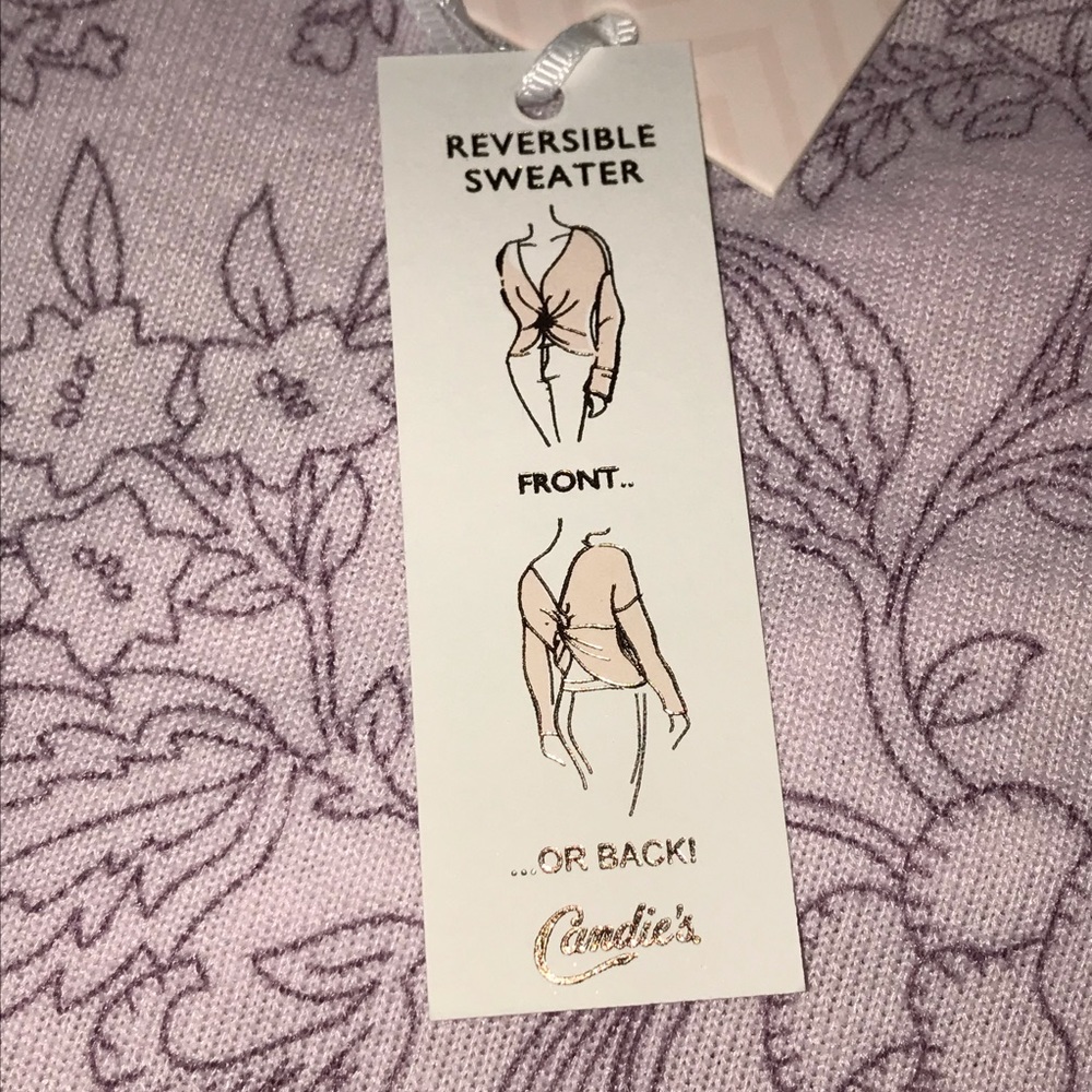 JUNIORS NWT Candie’s Reversible Sweater - Picture 5 of 6